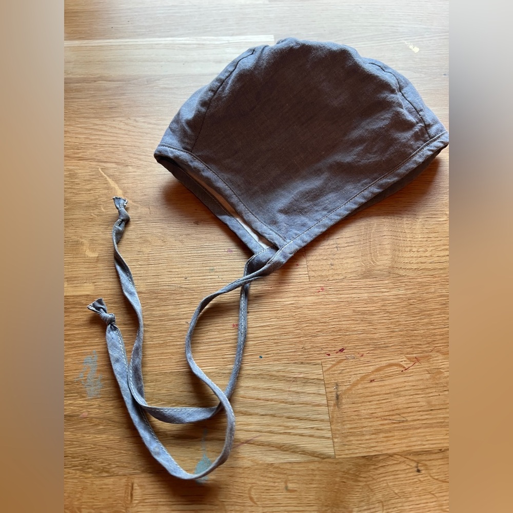 Briar Handmade Blue Jean Bonnet size 12-18mo